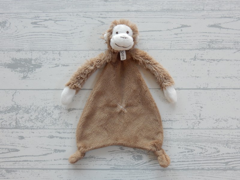 Happy Horse knuffeldoek velours bruin aap Mickey tuttle