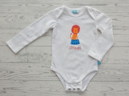 Lief! Lifestyle romper lange mouw wit blauw oranje Circus maat 62