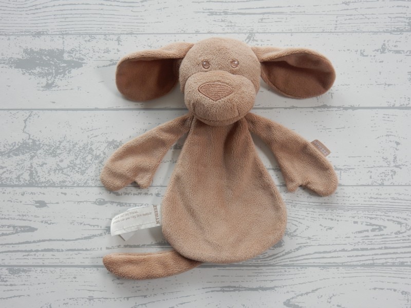 Zeeman knuffeldoek knuffellap velours bruin hond