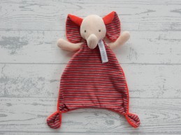 Happy Horse knuffeldoek velours beige rood olifant Emma
