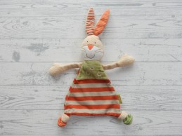 Sigikid knuffeldoek velours tricot beige bruin groen konijn