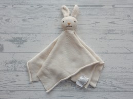 Fresk knuffeldoek katoen gebreid ecru konijn