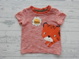 Baby Club t-shirt bruin melange tijger hamburger maat 62