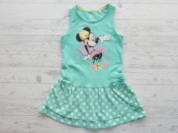 Disney C&A jurk zonder mouw mint groen Minnie Mouse maat 110