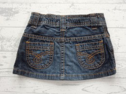 Hema spijkerrok donker licht bruin maat 68