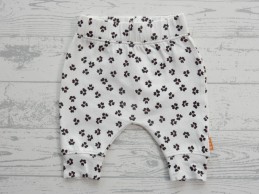 Hema newborn broekje wit zwart roze bloemetjes maat 50