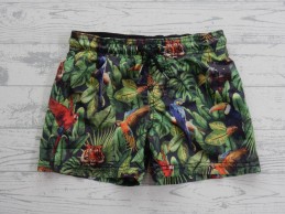H&M zwemshort zwart groen palmblad jungle dieren maat 98-104