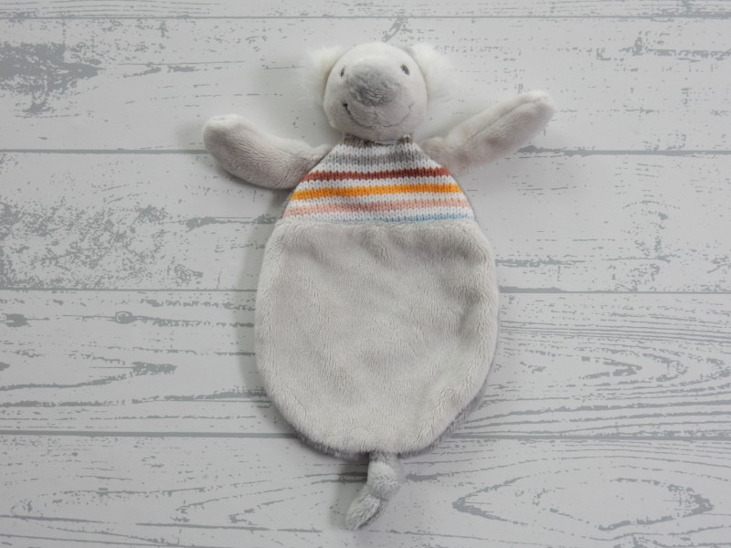 Happy Horse knuffeldoek velours grijs gebreid koala McKensey