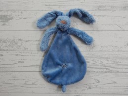 Happy Horse knuffeldoek velours wit Rabbit Richie tuttle blauw