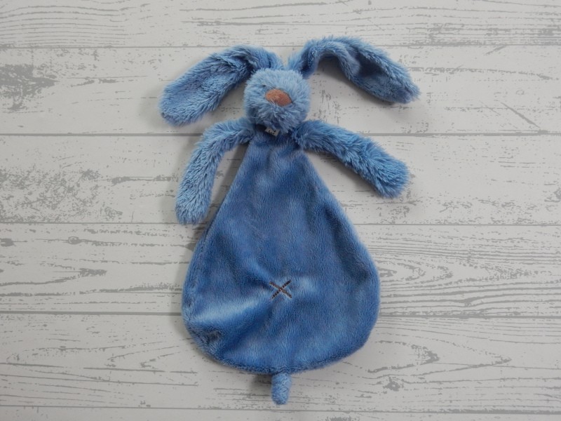 Happy Horse knuffeldoek velours wit Rabbit Richie tuttle blauw