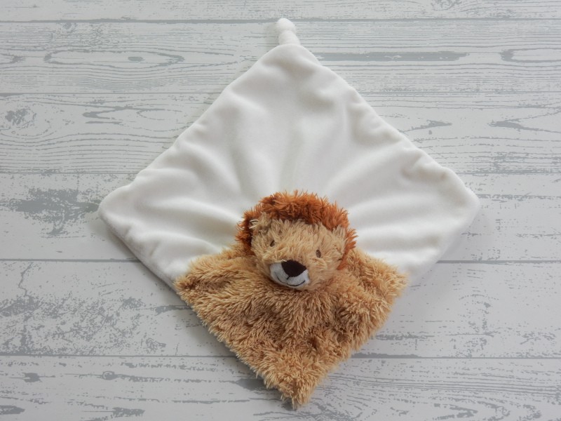 Happy Horse knuffeldoek velours wit bruin animal farm leeuw Leonardo