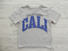 H&M t-shirt lichtgrijs melange blauw California maat 98-104