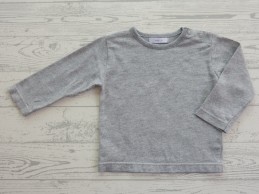 Hema basic baby shirt longsleeve grijs melange maat 68