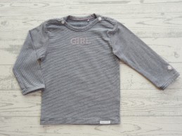 Noppies longsleeve blauw gestreept roze Girl Nervi maat 68