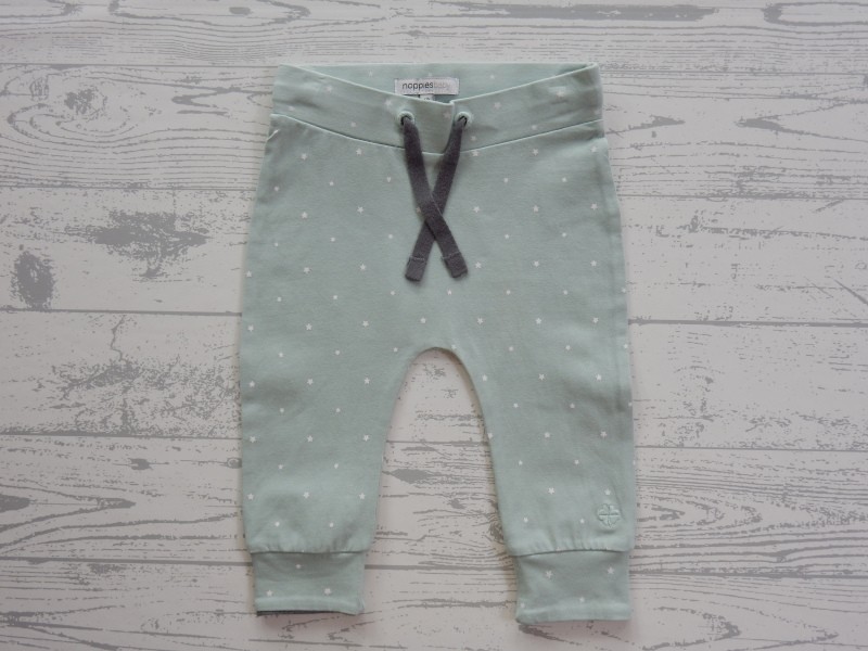 Noppies broekje grey mint wit sterretjes