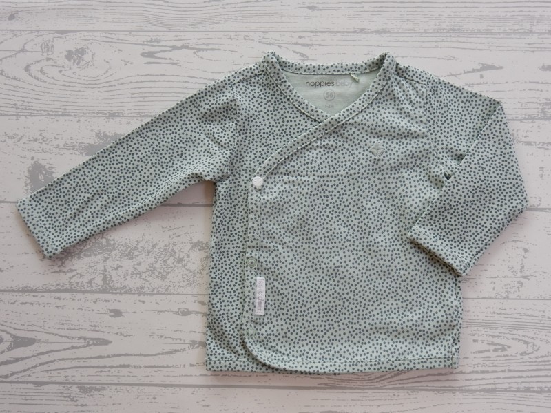 Noppies longsleeve overslag grey mint stippen Hannah maat 50