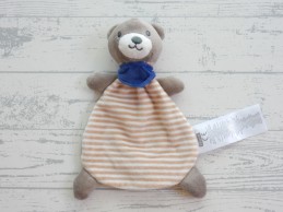Ergee Kik Textilien knuffeldoek velours grijs bruin gestreept beer