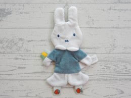 Nijntje knisperdoekje knuffeldoek velours blauw grijs tricot