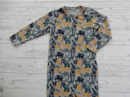 Name it jumpsuit boxpak grijs geel groen jungle dieren NBMKismon maat 74