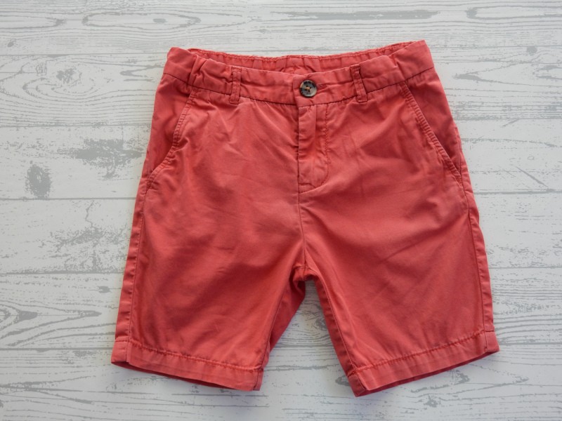 H&M short korte broek katoen rood maat 110