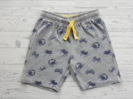 Hema sweatstof short grijs melange blauw kreeften maat 122-128