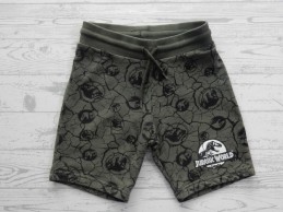 Short sweatstof groen zwart Jurassic World maat 116