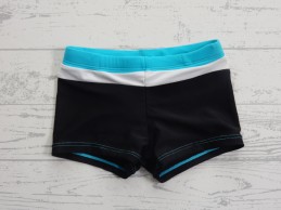 Zwembroek jongens aqua blauw zwart maat 92-98