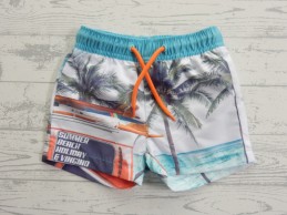 Vingino zwemshort wit aqua blauw lichtbruin oranje Xion maat 80