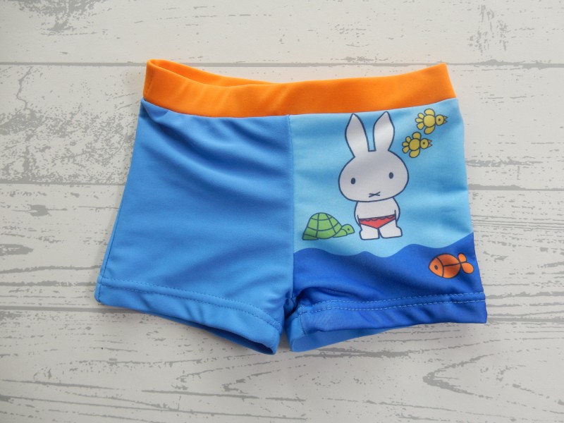 Nijntje zwembroek blauw oranje schildpad vis vogels maat 62-68