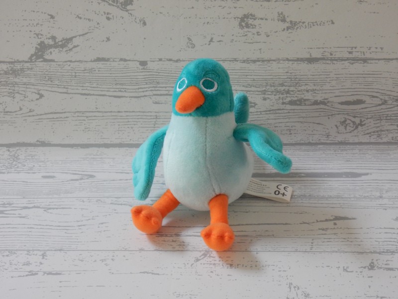 Zwitsal Interimage knuffel velours groen oranje vogel