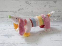 Happy Horse knuffel velours gebreid roze pink teckel hond dog Dinkey