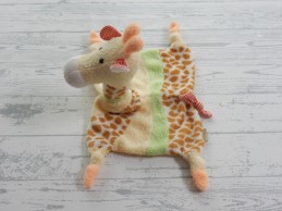 Sterntaler knuffeldoek velours bruin geel groen giraffe Gloria