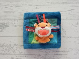 Lilliputiens activiteitenboek velours blauw vingerpopje Jack Brult