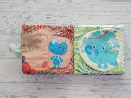 Lilliputiens activiteitenboek velours blauw vingerpopje Jack Brult