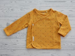 Noppies newborn longsleeve overslag geel honey yellow Taylor maat 62