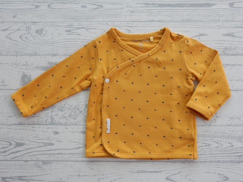 Noppies newborn longsleeve overslag geel honey yellow Taylor maat 62