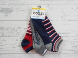 Cozzi sneaker sokken jongens blauw grijs rood maat 31-34