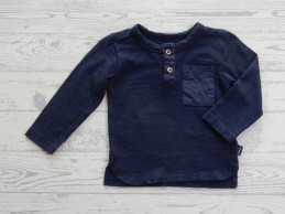 Noppies longsleeve donkerblauw borstzakje Jabulpur maat 68