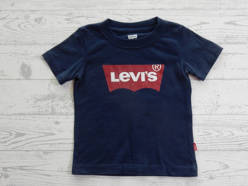Levi's t-shirt donkerblauw rood maat 74-80