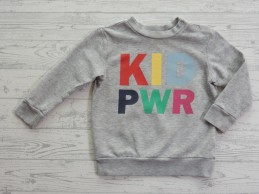 H&M sweater grijs melange Kid Power maat 86-92