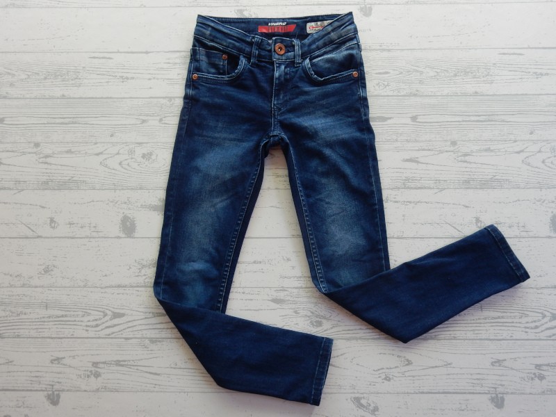 Vingino jeans spijkerbroek blauw donker flex fit Bernice maat 122