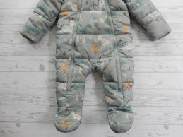 Primark Cares gewatteerd sneeuwpak lichtgroen geel dino's maat 80