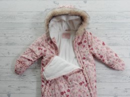 Primark baby gewatteerd sneeuwpak roze bloemetjes maat 74