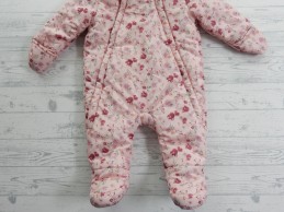 Primark baby gewatteerd sneeuwpak roze bloemetjes maat 74