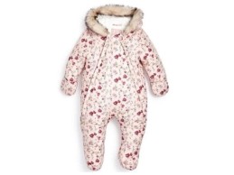 Primark baby gewatteerd sneeuwpak roze bloemetjes maat 74