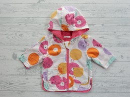 Next zomerjas katoen wit fuchsia roze diertjes maat 56-62