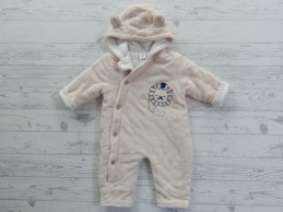 Baby Club baby overall ecru blauw knoopjes leeuw maat 62