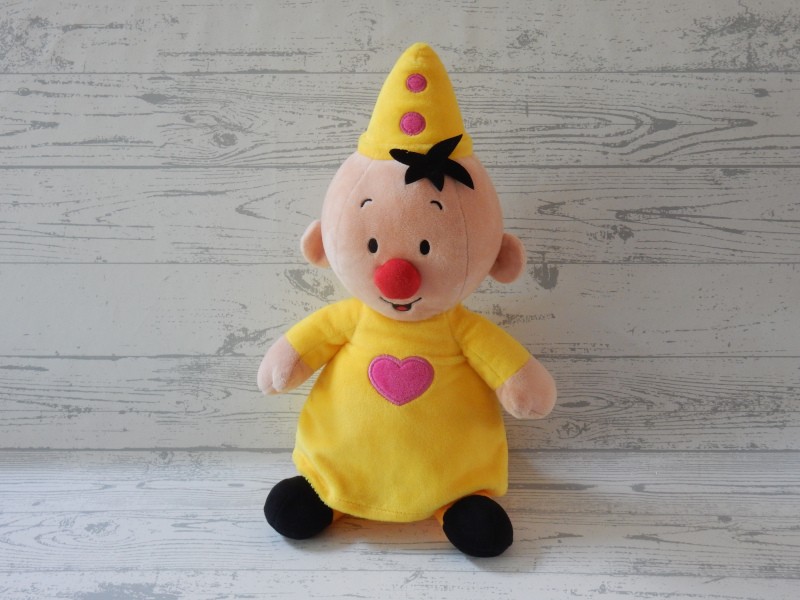 Bumba Studio 100 knuffel velours geel roze 35 cm