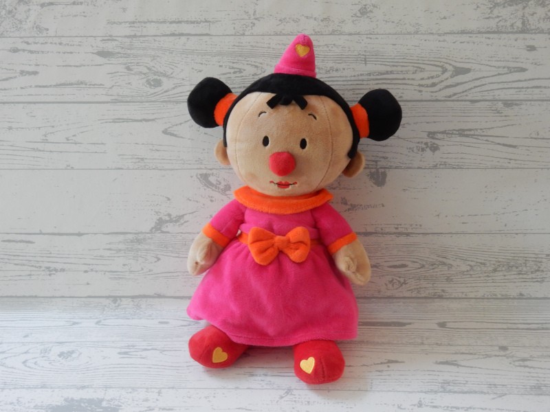 Bumba Studio 100 knuffel velours roze oranje Bumbina 35 cm