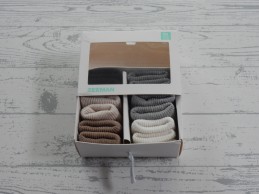 Set 6 paar babysokken omslag wit beige grijs zwart maat 0-6 maanden